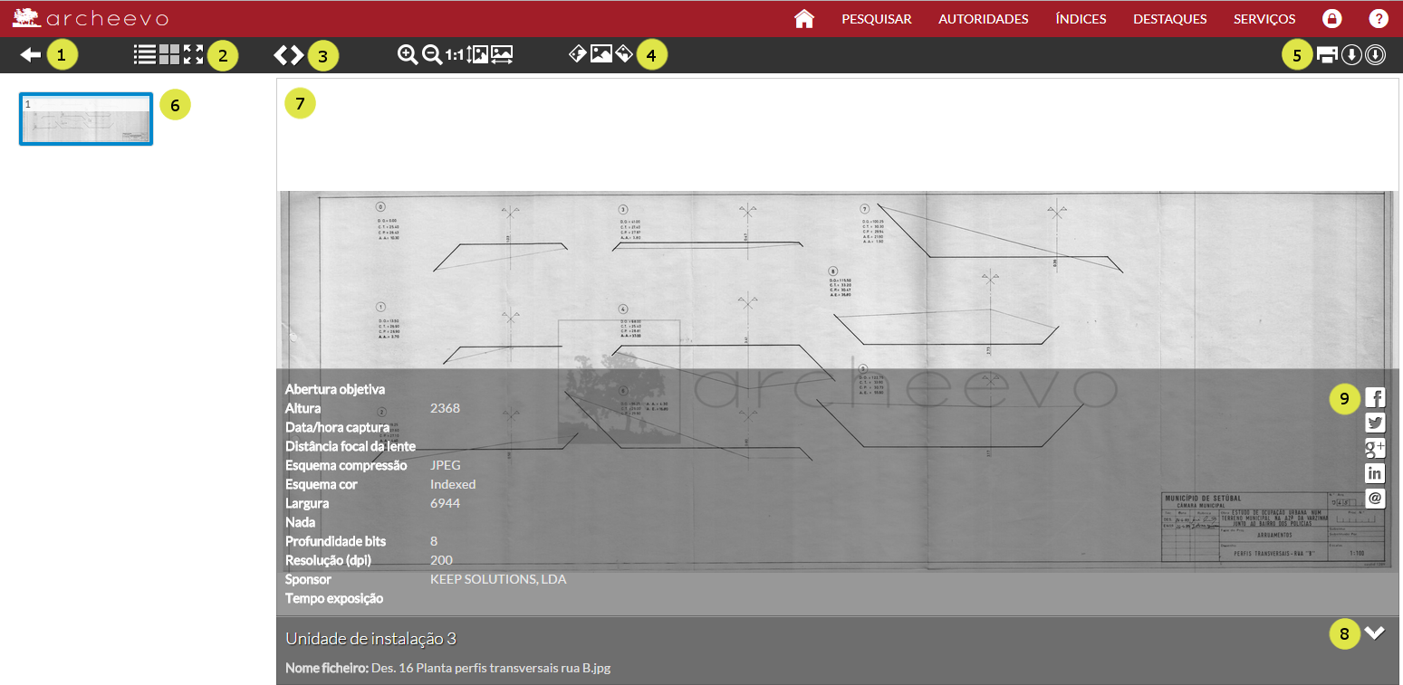 página visualização objetos digitais