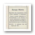 Rótulo de Xarope Martin, especialidade farmacêutica de J. A. Medeiros