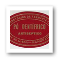 Rótulo de "Pó Dentífrico - Antiseptico"