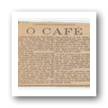 Recorte de jornal com artigo intitulado “O Café”