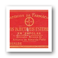 Rótulo de "Solutos Injectáveis Esterilizados - em Empolas"