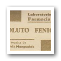 Rótulo de "Soluto Fenico"
