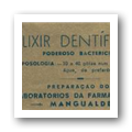 Rótulo de "Elixir Dentífrico"