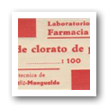 Rótulo de "Soluto de Clorato de Potássio"