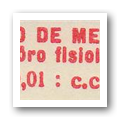 Etiqueta de "Cianeto de Mercúrio - em Sôro Fisiológico".