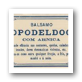 Rótulo de Bálsamo Opodeldoc com Arnica