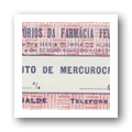 Rótulo de "Soluto de Mercurocromo"