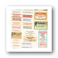 Conjunto de rótulos e etiquetas de especialidades farmacêuticas