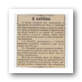 Recorte de jornal com artigo intitulado “A Cafeína”