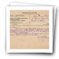 Memorandum de A. Cruz, Limitada de envio de guias de remessa