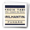 Rótulo para embalagem de brilhantina da Farmácia Taborda do Fundão