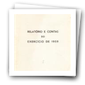 Relatório de Contas do Exercício de 1959