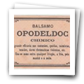 Rótulo para embalagem de Bálsamo de Opodeldoc Químico