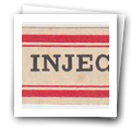 Etiquetas com indicação "Para Injecção"