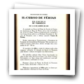 Artigo "II Curso de Férias da Escola de Farmácia"
