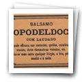 Rótulo para embalagem de Bálsamo de Opodeldoc com Láudano