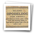 Rótulo para embalagem de Bálsamo de Opodeldoc com Arnica