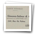 Vale postal de M. M. Gimenez-Salinas & Cia