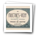 Brochura intitulada “As Fructines-Vichy, tratamento racional da Prisão de Ventre e das suas Consequências”