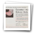 Folheto publicitário de especialidades farmacêuticas para tratamento fisiológico da úlcera gastroduodenal