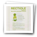 Folheto publicitário da especialidade farmacêutica “Rectiole Infantil”